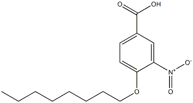 3-nitro-4-(octyloxy)benzoic acid Struktur