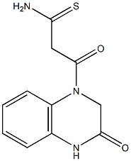 3-oxo-3-(3-oxo-1,2,3,4-tetrahydroquinoxalin-1-yl)propanethioamide Struktur