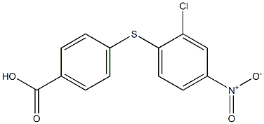 4-[(2-chloro-4-nitrophenyl)sulfanyl]benzoic acid Struktur