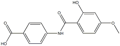 4-[(2-hydroxy-4-methoxybenzoyl)amino]benzoic acid Struktur