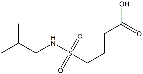 4-[(2-methylpropyl)sulfamoyl]butanoic acid Struktur