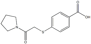 4-[(2-oxo-2-pyrrolidin-1-ylethyl)thio]benzoic acid Struktur