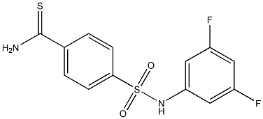 4-[(3,5-difluorophenyl)sulfamoyl]benzene-1-carbothioamide Struktur