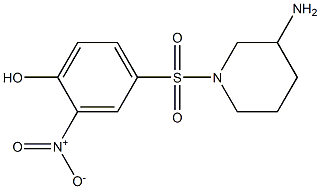 4-[(3-aminopiperidine-1-)sulfonyl]-2-nitrophenol Struktur