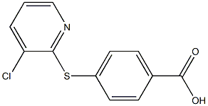 4-[(3-chloropyridin-2-yl)sulfanyl]benzoic acid Struktur