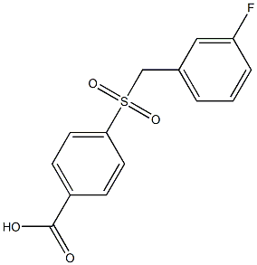 4-[(3-fluorobenzyl)sulfonyl]benzoic acid Struktur