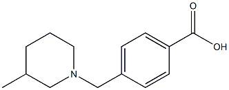 4-[(3-methylpiperidin-1-yl)methyl]benzoic acid Struktur