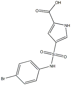 4-[(4-bromophenyl)sulfamoyl]-1H-pyrrole-2-carboxylic acid Struktur