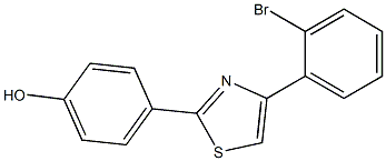 4-[4-(2-bromophenyl)-1,3-thiazol-2-yl]phenol Struktur