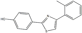 4-[4-(2-methylphenyl)-1,3-thiazol-2-yl]phenol Struktur