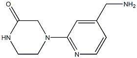 4-[4-(aminomethyl)pyridin-2-yl]piperazin-2-one Struktur