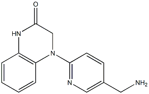 4-[5-(aminomethyl)pyridin-2-yl]-1,2,3,4-tetrahydroquinoxalin-2-one Struktur