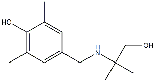 4-{[(1-hydroxy-2-methylpropan-2-yl)amino]methyl}-2,6-dimethylphenol Struktur