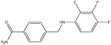 4-{[(2,3,4-trifluorophenyl)amino]methyl}benzamide Struktur