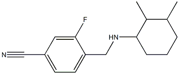 4-{[(2,3-dimethylcyclohexyl)amino]methyl}-3-fluorobenzonitrile Struktur