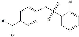 4-{[(2-chlorobenzene)sulfonyl]methyl}benzoic acid Struktur