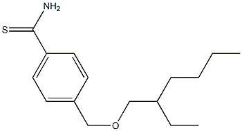 4-{[(2-ethylhexyl)oxy]methyl}benzene-1-carbothioamide Struktur