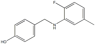 4-{[(2-fluoro-5-methylphenyl)amino]methyl}phenol Struktur