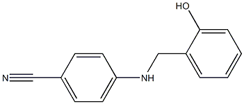 4-{[(2-hydroxyphenyl)methyl]amino}benzonitrile Struktur