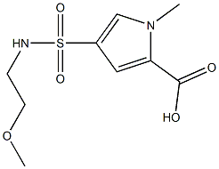 4-{[(2-methoxyethyl)amino]sulfonyl}-1-methyl-1H-pyrrole-2-carboxylic acid Struktur