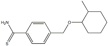 4-{[(2-methylcyclohexyl)oxy]methyl}benzene-1-carbothioamide Struktur