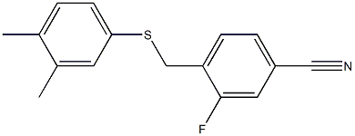 4-{[(3,4-dimethylphenyl)sulfanyl]methyl}-3-fluorobenzonitrile Struktur