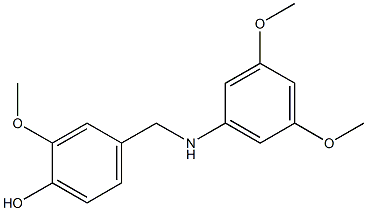 4-{[(3,5-dimethoxyphenyl)amino]methyl}-2-methoxyphenol Struktur