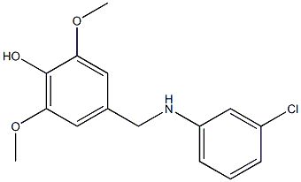 4-{[(3-chlorophenyl)amino]methyl}-2,6-dimethoxyphenol Struktur