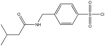 4-{[(3-methylbutanoyl)amino]methyl}benzenesulfonyl chloride Struktur