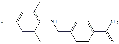 4-{[(4-bromo-2,6-dimethylphenyl)amino]methyl}benzamide Struktur