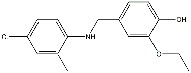 4-{[(4-chloro-2-methylphenyl)amino]methyl}-2-ethoxyphenol Struktur