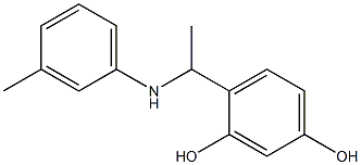 4-{1-[(3-methylphenyl)amino]ethyl}benzene-1,3-diol Struktur