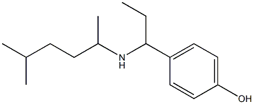 4-{1-[(5-methylhexan-2-yl)amino]propyl}phenol Struktur