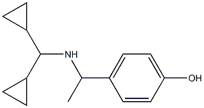 4-{1-[(dicyclopropylmethyl)amino]ethyl}phenol Struktur