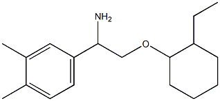 4-{1-amino-2-[(2-ethylcyclohexyl)oxy]ethyl}-1,2-dimethylbenzene Struktur