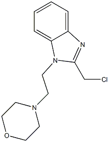 4-{2-[2-(chloromethyl)-1H-1,3-benzodiazol-1-yl]ethyl}morpholine Struktur