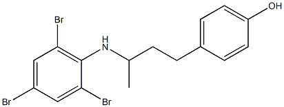 4-{3-[(2,4,6-tribromophenyl)amino]butyl}phenol Struktur