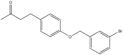 4-{4-[(3-bromobenzyl)oxy]phenyl}butan-2-one Struktur