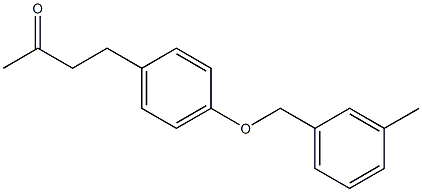 4-{4-[(3-methylphenyl)methoxy]phenyl}butan-2-one Struktur