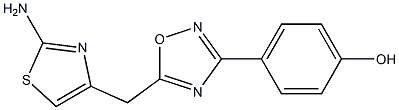 4-{5-[(2-amino-1,3-thiazol-4-yl)methyl]-1,2,4-oxadiazol-3-yl}phenol Struktur