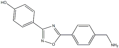 4-{5-[4-(aminomethyl)phenyl]-1,2,4-oxadiazol-3-yl}phenol Struktur