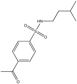 4-acetyl-N-(3-methylbutyl)benzene-1-sulfonamide Struktur