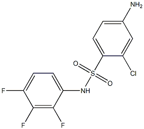 4-amino-2-chloro-N-(2,3,4-trifluorophenyl)benzene-1-sulfonamide Struktur