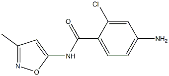 4-amino-2-chloro-N-(3-methyl-1,2-oxazol-5-yl)benzamide Struktur