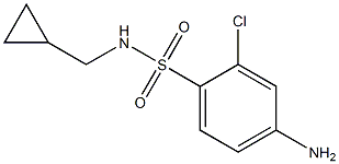 4-amino-2-chloro-N-(cyclopropylmethyl)benzene-1-sulfonamide Struktur