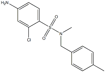 4-amino-2-chloro-N-methyl-N-[(4-methylphenyl)methyl]benzene-1-sulfonamide Struktur