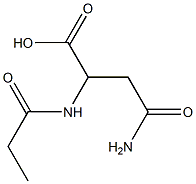 4-amino-4-oxo-2-(propionylamino)butanoic acid Struktur