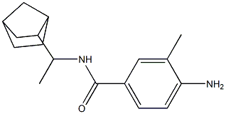 4-amino-N-(1-{bicyclo[2.2.1]heptan-2-yl}ethyl)-3-methylbenzamide Struktur