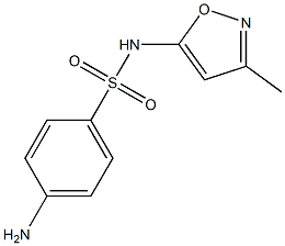 4-amino-N-(3-methyl-1,2-oxazol-5-yl)benzene-1-sulfonamide Struktur