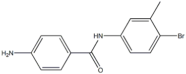 4-amino-N-(4-bromo-3-methylphenyl)benzamide Struktur